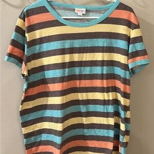 LuLaRoe Multicolor Striped Top
